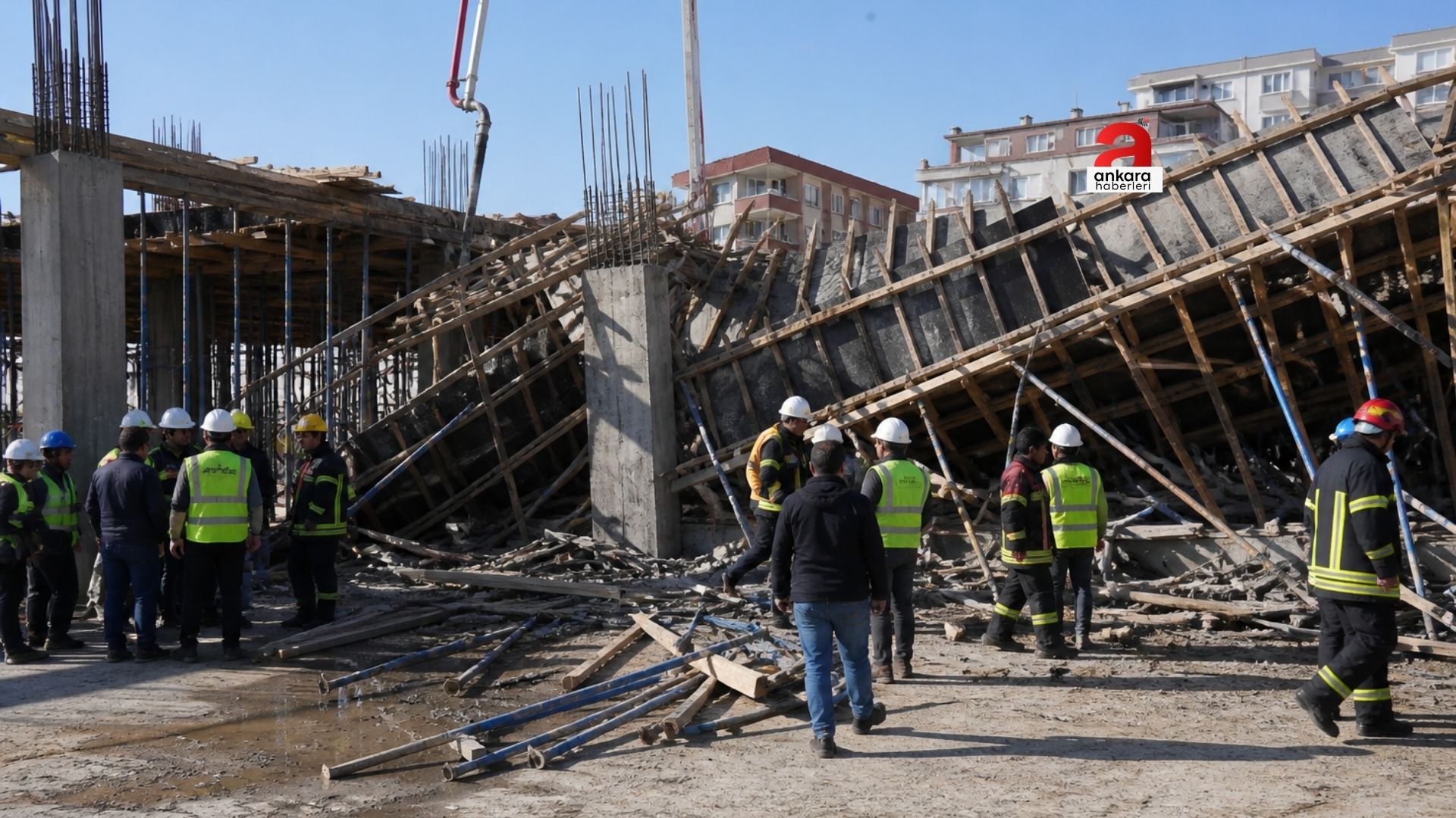 Ankara’da şantiyede kalıp çöktü: Gölbaşı’nda 5 işçi yaralandı