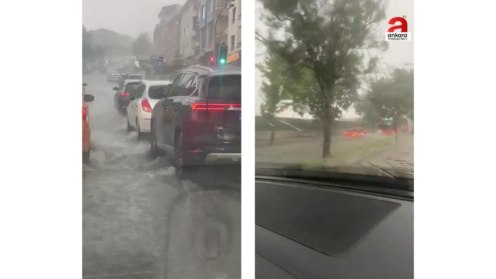 Başkentte Cumartesi Kabusu: Sağanak ve Dolu Ankara'yı Esir Aldı, Yollar Göle Döndü!